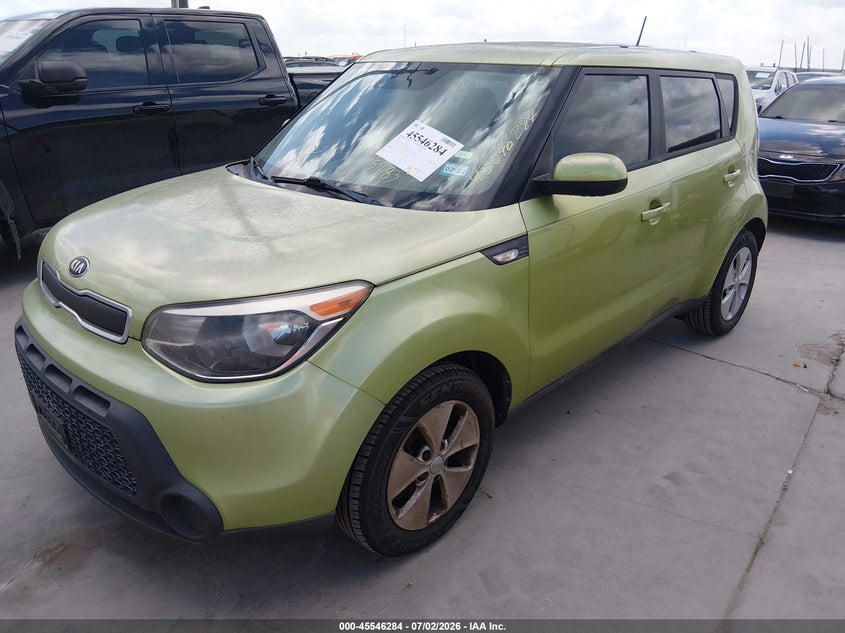 2014 Kia Soul VIN KNDJN2A27E7707452 IAAI salvage auction — NORMAL WEAR, Original (Texas), sold $600 on 2026-07-28 (photo 2)