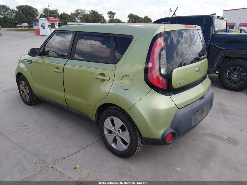 2014 Kia Soul VIN KNDJN2A27E7707452 IAAI salvage auction — NORMAL WEAR, Original (Texas), sold $600 on 2026-07-28 (photo 3)