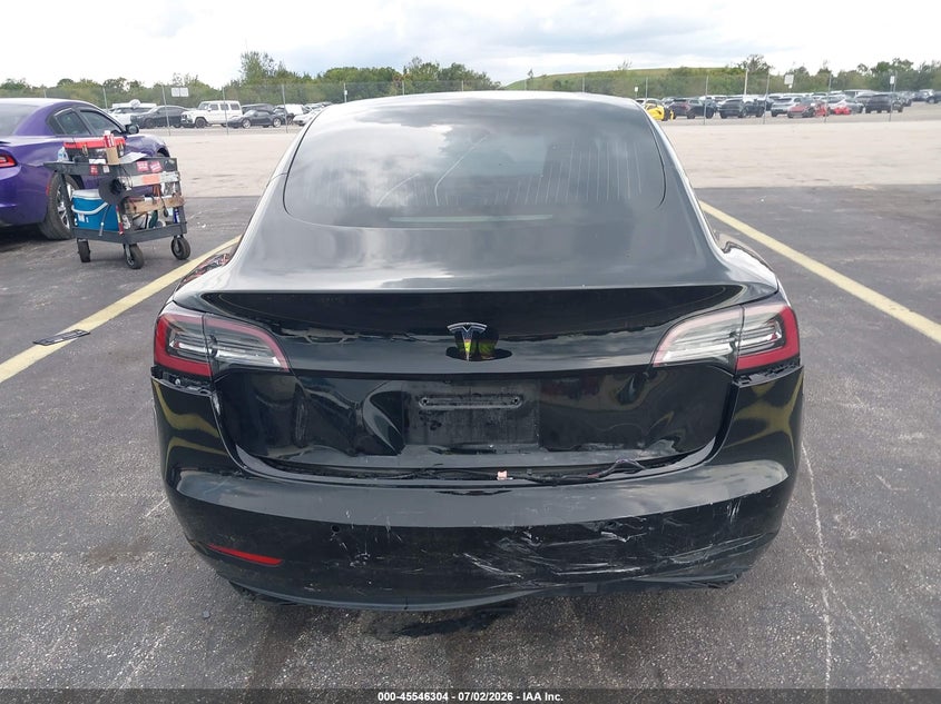 2019 Tesla Model 3 VIN 5YJ3E1EA2KF192936 IAAI salvage auction — REAR END, Salvage Title, sold $5,975 on 2026-08-01 (photo 6)