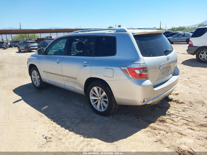 2008 Toyota Highlander hybrid VIN JTEEW44A282013522 IAAI salvage auction — NORMAL WEAR, Restored (Arizona), sold $1,250 on 2026-07-09 (photo 3)