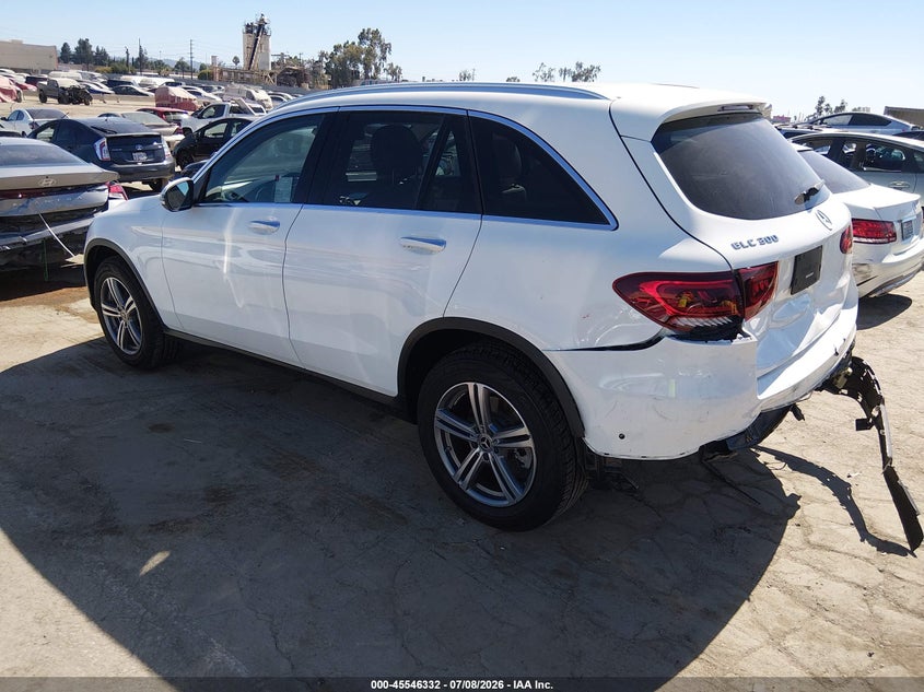 2022 Mercedes-benz Glc VIN W1N0G8DBXNV341897 IAAI salvage auction — REAR END, Salvage (California), sold $8,600 on 2026-07-29 (photo 3)