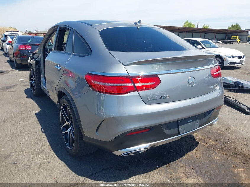 2016 Mercedes-benz Amg gle coupe VIN 4JGED6EB4GA018394 IAAI salvage auction — SIDE, Salvage (California), sold $16,100 on 2026-08-02 (photo 3)