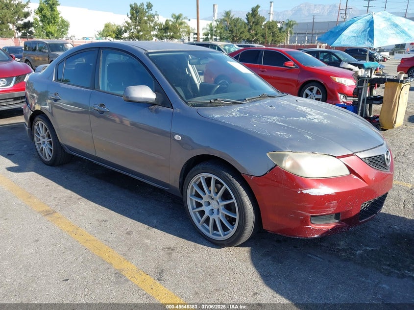 2008 Mazda 3 VIN JM1BK32F381833688 IAAI salvage auction — FRONT & REAR, Salvage (California), sold $600 on 2026-07-14 (photo 1)