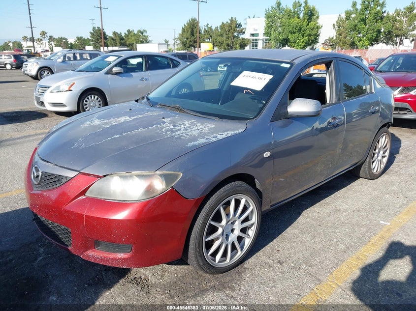 2008 Mazda 3 VIN JM1BK32F381833688 IAAI salvage auction — FRONT & REAR, Salvage (California), sold $600 on 2026-07-14 (photo 2)