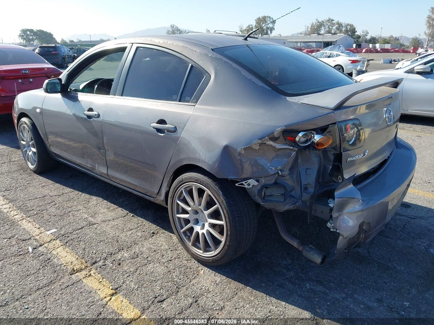 2008 Mazda 3 VIN JM1BK32F381833688 IAAI salvage auction — FRONT & REAR, Salvage (California), sold $600 on 2026-07-14 (photo 3)