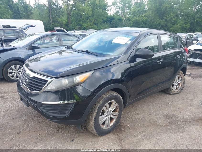 2012 Kia Sportage VIN KNDPB3A29C7320343 IAAI salvage auction — LEFT REAR, Salvage (Ohio), sold $1,200 on 2026-07-31 (photo 2)