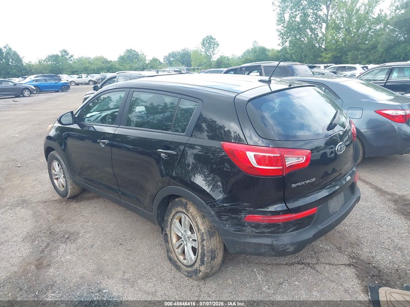 2012 Kia Sportage VIN KNDPB3A29C7320343 IAAI salvage auction — LEFT REAR, Salvage (Ohio), sold $1,200 on 2026-07-31 (photo 3)