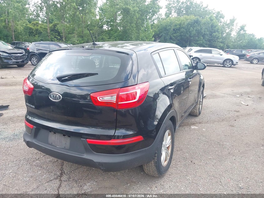 2012 Kia Sportage VIN KNDPB3A29C7320343 IAAI salvage auction — LEFT REAR, Salvage (Ohio), sold $1,200 on 2026-07-31 (photo 4)