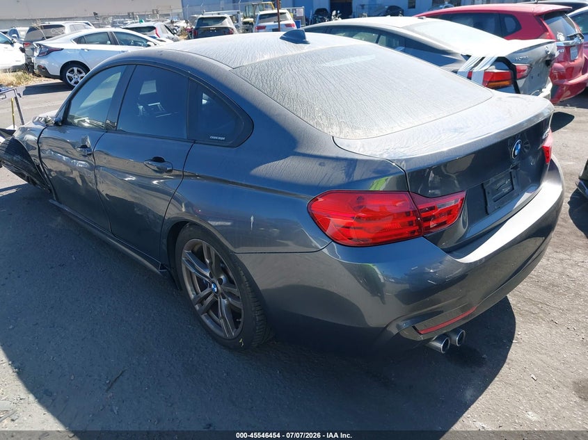 2015 BMW 4er VIN WBA4A5C50FGK15457 IAAI salvage auction — SIDE, Salvage Title, sold $2,250 on 2026-08-12 (photo 3)