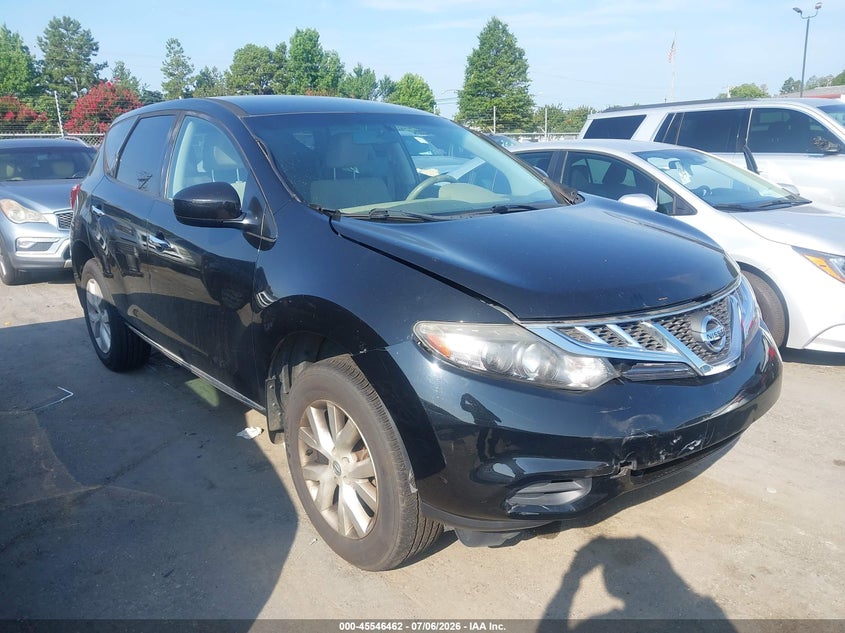 2011 Nissan Murano VIN JN8AZ1MW5BW163679 IAAI salvage auction — NORMAL WEAR, Clear-Dealer Only (North Carolina), sold $750 on 2026-07-20 (photo 1)