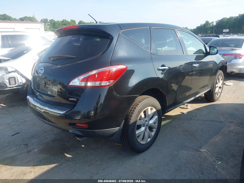 2011 Nissan Murano VIN JN8AZ1MW5BW163679 IAAI salvage auction — NORMAL WEAR, Clear-Dealer Only (North Carolina), sold $750 on 2026-07-20 (photo 4)