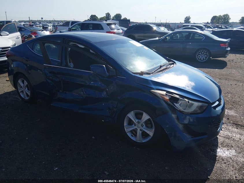 2016 Hyundai Elantra VIN KMHDH4AE4GU567077 IAAI salvage auction — RIGHT SIDE, Salvage Title, sold $825 on 2026-08-03 (photo 1)