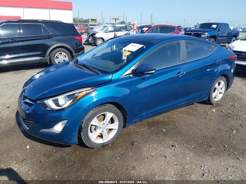 2016 Hyundai Elantra VIN KMHDH4AE4GU567077 IAAI salvage auction — RIGHT SIDE, Salvage Title, sold $825 on 2026-08-03 (photo 2)