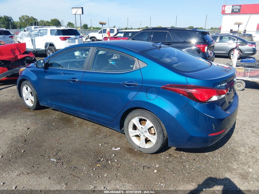 2016 Hyundai Elantra VIN KMHDH4AE4GU567077 IAAI salvage auction — RIGHT SIDE, Salvage Title, sold $825 on 2026-08-03 (photo 3)