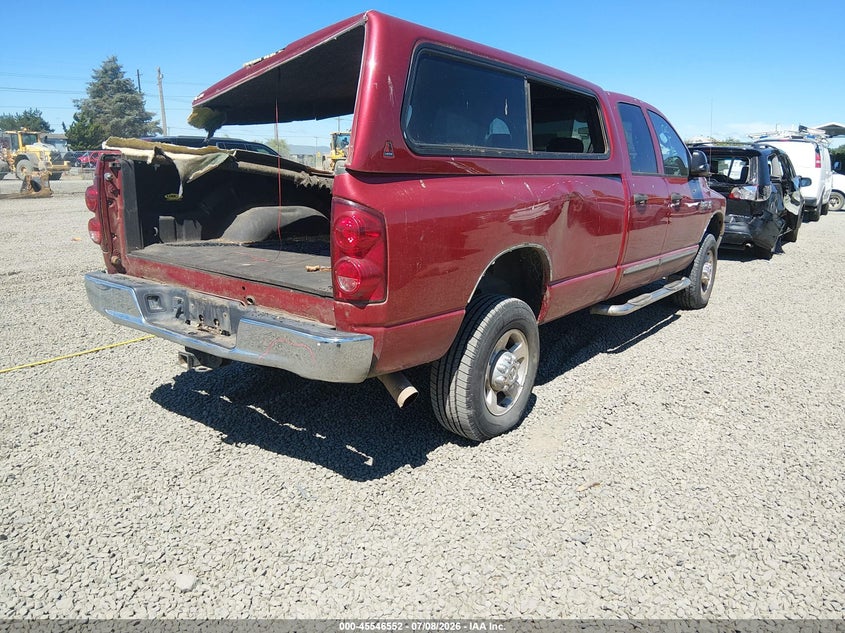 2007 Dodge Ram 2500 VIN 3D7KS28A57G843974 IAAI salvage auction — LEFT REAR, Salvage (Oregon), sold $13,100 on 2026-08-31 (photo 4)