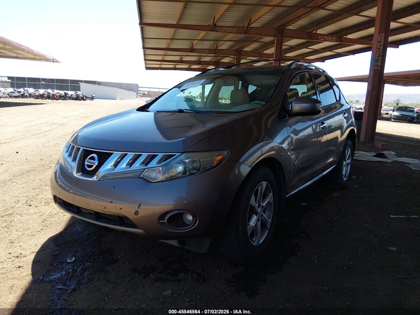2009 Nissan Murano VIN JN8AZ18W29W208419 IAAI salvage auction — SIDE, Salvage (Arizona), sold $225 on 2026-07-28 (photo 2)