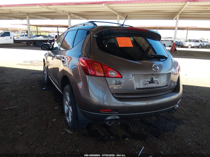 2009 Nissan Murano VIN JN8AZ18W29W208419 IAAI salvage auction — SIDE, Salvage (Arizona), sold $225 on 2026-07-28 (photo 3)