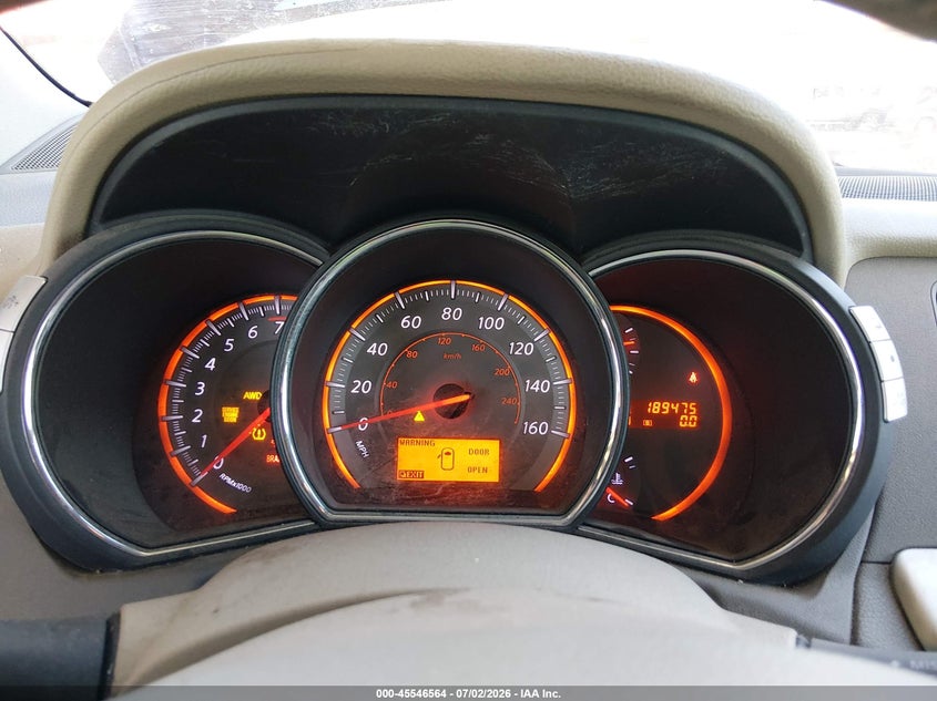 2009 Nissan Murano VIN JN8AZ18W29W208419 IAAI salvage auction — SIDE, Salvage (Arizona), sold $225 on 2026-07-28 (photo 7)