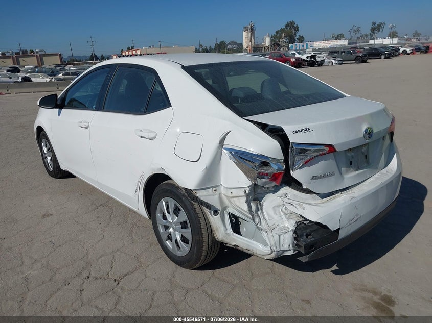 2017 Toyota Corolla VIN 5YFBURHEXHP732431 IAAI salvage auction — LEFT REAR, Salvage (California), sold $50 on 2026-07-29 (photo 3)