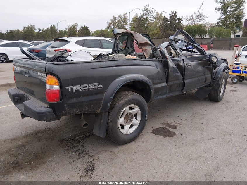 2002 Toyota Tacoma VIN 5TESN92N52Z890909 IAAI salvage auction — ROLLOVER, Non-Repairable (California), sold $900 on 2026-07-20 (photo 4)