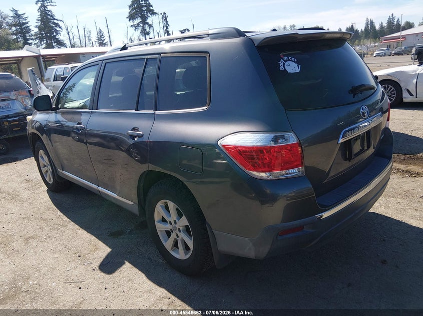 2011 Toyota Highlander VIN 5TDBK3EH9BS073905 IAAI salvage auction — FRONT END, Bill Of Sale (Washington), sold $3,450 on 2026-07-22 (photo 3)