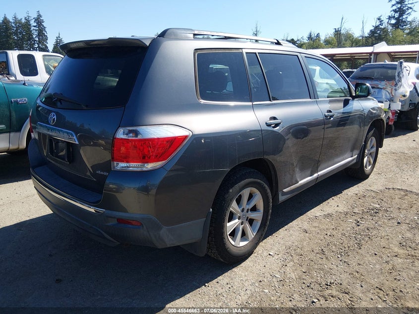 2011 Toyota Highlander VIN 5TDBK3EH9BS073905 IAAI salvage auction — FRONT END, Bill Of Sale (Washington), sold $3,450 on 2026-07-22 (photo 4)