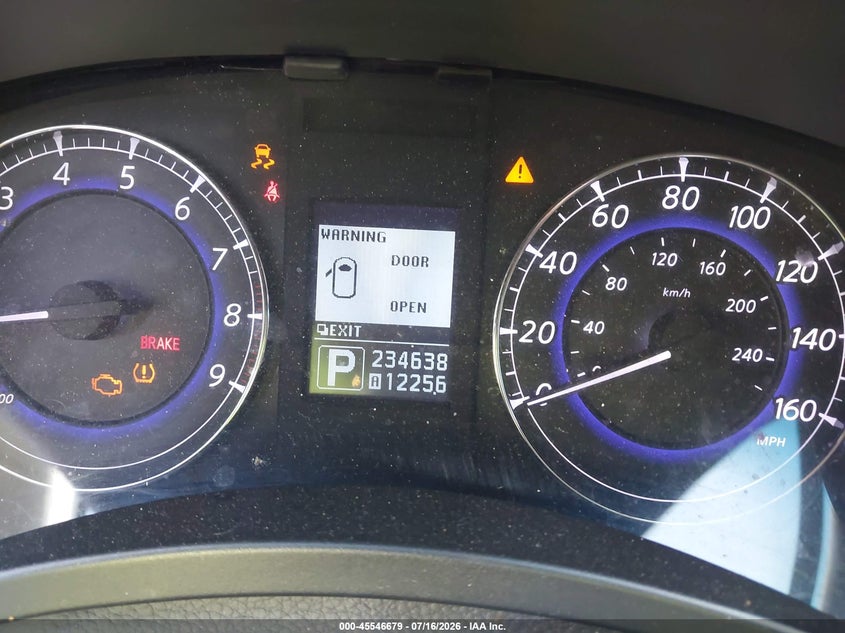 2011 Infiniti Ex35 VIN JN1AJ0HP5BM801542 IAAI salvage auction — NORMAL WEAR, Clear (Tennessee), sold $25 on 2026-07-28 (photo 7)
