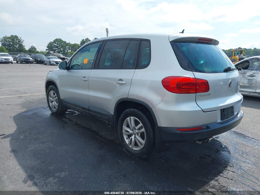 2013 Volkswagen Tiguan VIN WVGBV3AXXDW598183 IAAI salvage auction — NORMAL WEAR, Clear (Georgia), sold $375 on 2026-07-29 (photo 3)