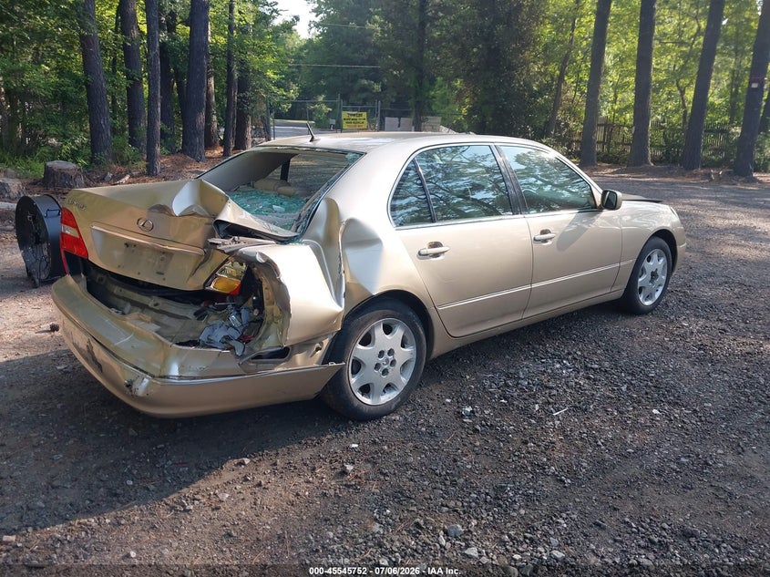 2002 Lexus Ls 430 VIN JTHBN30F020079252 IAAI salvage auction — FRONT & REAR, Clear (Virginia), sold $300 on 2026-07-28 (photo 4)