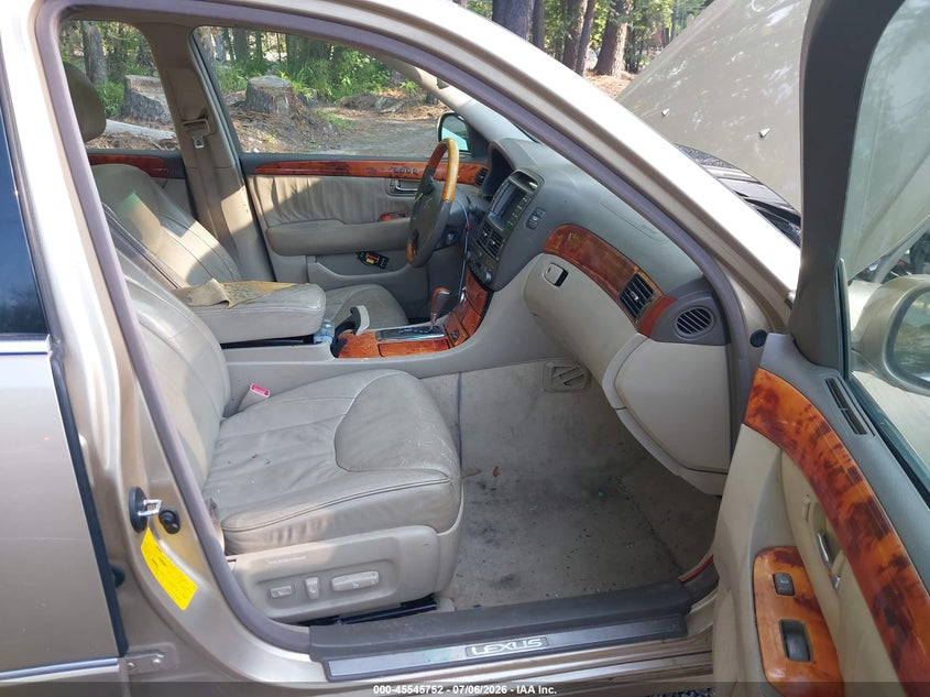 2002 Lexus Ls 430 VIN JTHBN30F020079252 IAAI salvage auction — FRONT & REAR, Clear (Virginia), sold $300 on 2026-07-28 (photo 5)