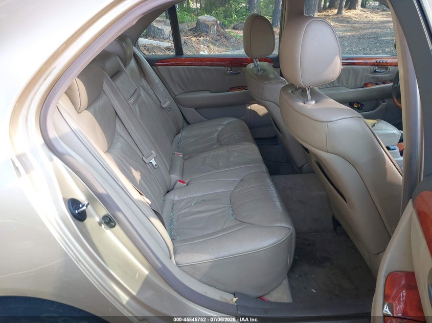 2002 Lexus Ls 430 VIN JTHBN30F020079252 IAAI salvage auction — FRONT & REAR, Clear (Virginia), sold $300 on 2026-07-28 (photo 8)
