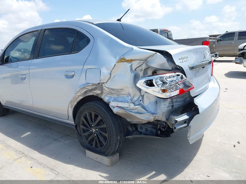 2020 Mitsubishi Mirage VIN ML32F4FJ1LHF00923 IAAI salvage auction — LEFT REAR, Salvage Title, sold $2,050 on 2026-08-24 (photo 6)