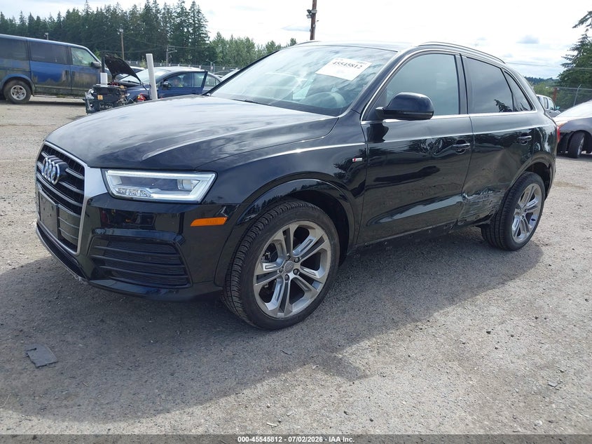 2018 Audi Q3 VIN WA1JCCFS8JR007193 IAAI salvage auction — LEFT SIDE, Salvage Title, sold $6,100 on 2026-07-29 (photo 2)