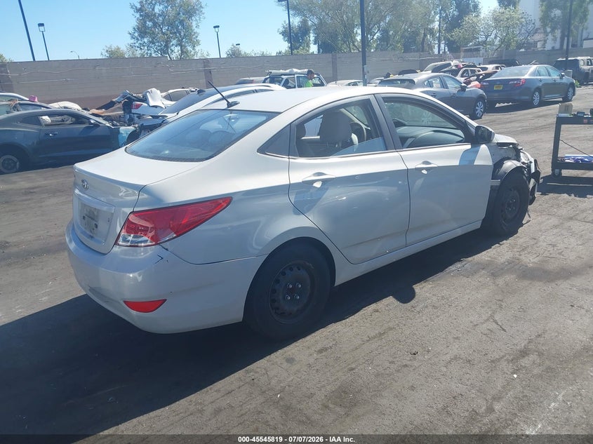 2015 Hyundai Accent VIN KMHCT4AE5FU936439 IAAI salvage auction — SIDE, Salvage Certificate (California), sold $875 on 2026-07-10 (photo 4)