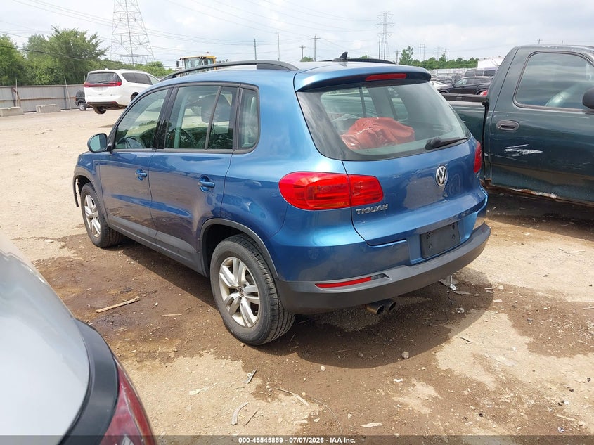 2017 Volkswagen Tiguan VIN WVGAV7AX3HK005165 IAAI salvage auction — FRONT END, Salvage Title, sold $2,550 on 2026-07-23 (photo 3)