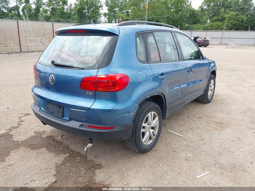 2017 Volkswagen Tiguan VIN WVGAV7AX3HK005165 IAAI salvage auction — FRONT END, Salvage Title, sold $2,550 on 2026-07-23 (photo 4)