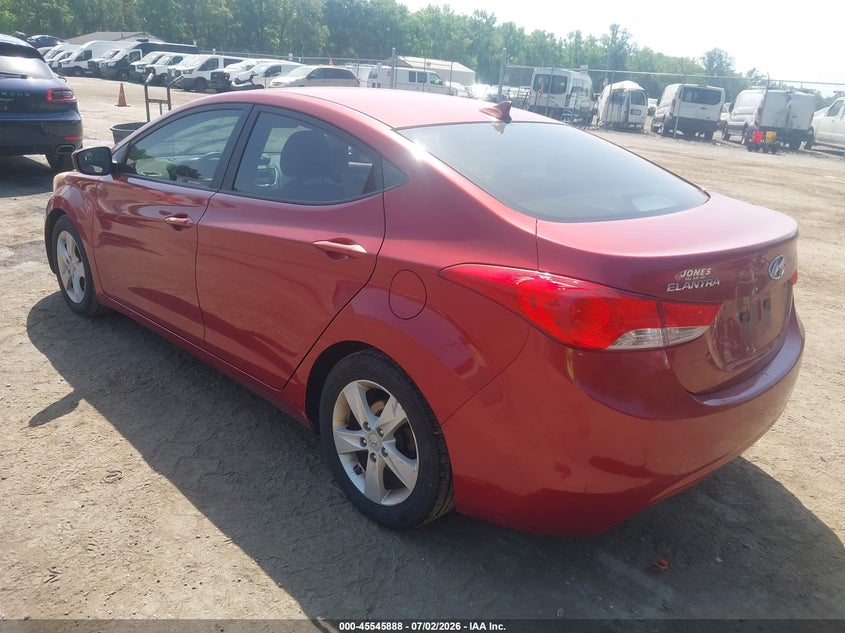 2011 Hyundai Elantra VIN KMHDH4AE3BU093289 IAAI salvage auction — NORMAL WEAR, Clear (Maryland), sold $750 on 2026-07-07 (photo 3)
