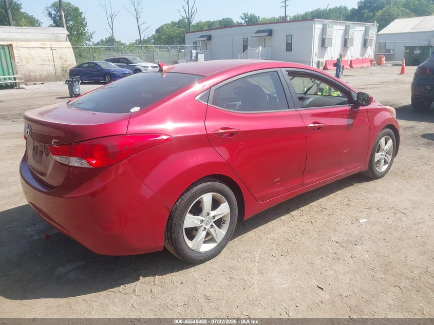 2011 Hyundai Elantra VIN KMHDH4AE3BU093289 IAAI salvage auction — NORMAL WEAR, Clear (Maryland), sold $750 on 2026-07-07 (photo 4)