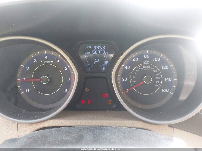 2011 Hyundai Elantra VIN KMHDH4AE3BU093289 IAAI salvage auction — NORMAL WEAR, Clear (Maryland), sold $750 on 2026-07-07 (photo 7)