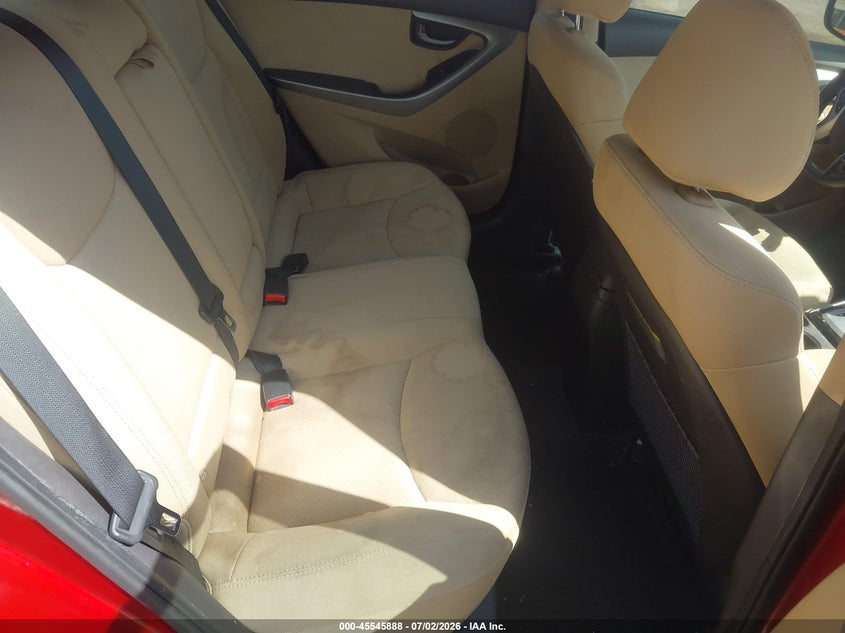 2011 Hyundai Elantra VIN KMHDH4AE3BU093289 IAAI salvage auction — NORMAL WEAR, Clear (Maryland), sold $750 on 2026-07-07 (photo 8)