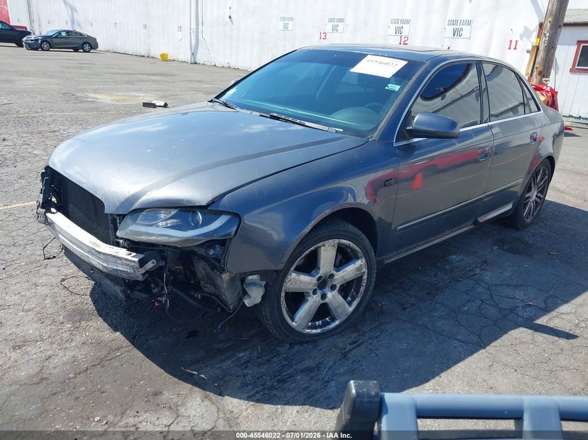 2008 Audi A4 VIN WAUEF78E68A163624 IAAI salvage auction — FRONT END, Clear (Oregon), sold $275 on 2026-07-09 (photo 2)