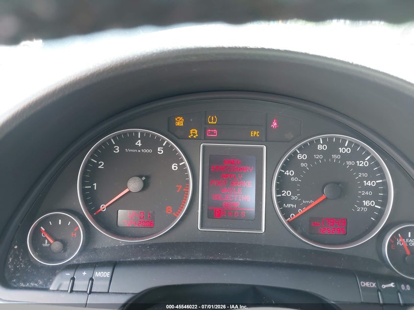 2008 Audi A4 VIN WAUEF78E68A163624 IAAI salvage auction — FRONT END, Clear (Oregon), sold $275 on 2026-07-09 (photo 7)