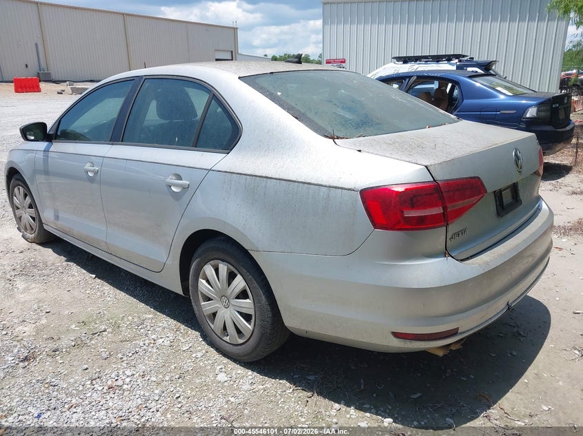 2015 Volkswagen Jetta VIN 3VW2K7AJ8FM253802 IAAI salvage auction — NORMAL WEAR, Clear (Mississippi), sold $525 on 2026-07-10 (photo 3)