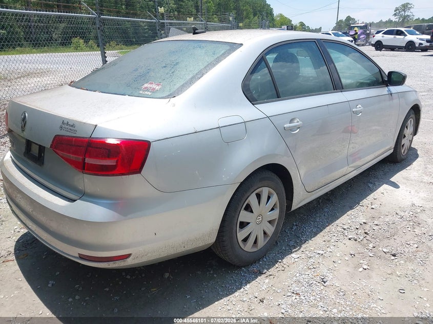 2015 Volkswagen Jetta VIN 3VW2K7AJ8FM253802 IAAI salvage auction — NORMAL WEAR, Clear (Mississippi), sold $525 on 2026-07-10 (photo 4)