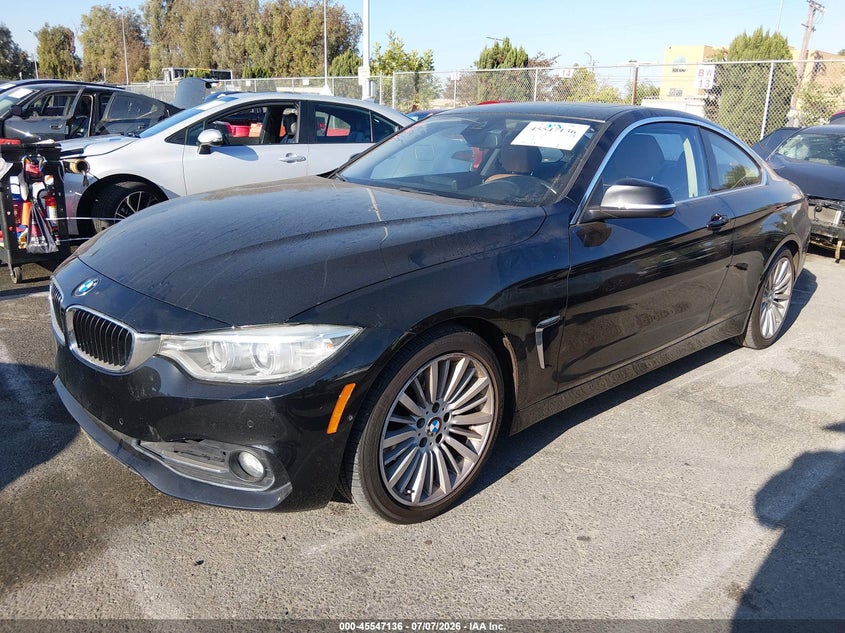 2014 BMW 4er VIN WBA3N7C54EF718635 IAAI salvage auction — REAR END, Wait Title, sold $4,525 on 2026-08-08 (photo 2)