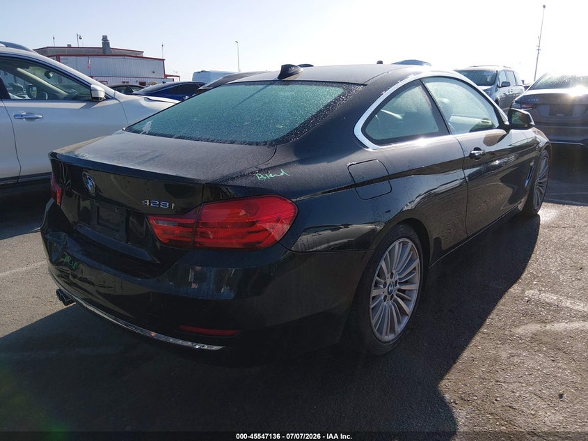 2014 BMW 4er VIN WBA3N7C54EF718635 IAAI salvage auction — REAR END, Wait Title, sold $4,525 on 2026-08-08 (photo 4)