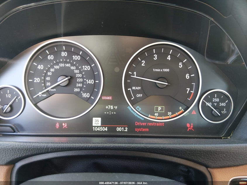 2014 BMW 4er VIN WBA3N7C54EF718635 IAAI salvage auction — REAR END, Wait Title, sold $4,525 on 2026-08-08 (photo 7)