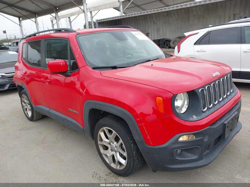 2015 Jeep Renegade VIN ZACCJABT0FPB52764 IAAI salvage auction — REAR END, Salvage (California), sold $2,000 on 2026-07-10 (photo 1)