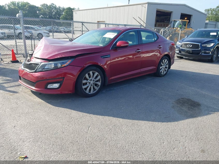 2014 Kia Optima VIN 5XXGN4A78EG278895 IAAI salvage auction — NORMAL WEAR, Clear (Georgia), sold $425 on 2026-07-22 (photo 2)