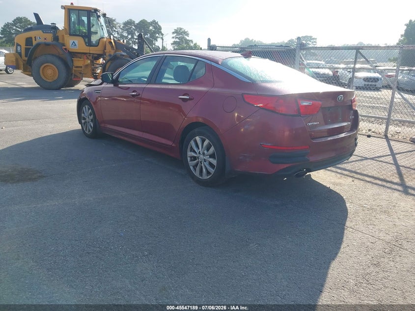 2014 Kia Optima VIN 5XXGN4A78EG278895 IAAI salvage auction — NORMAL WEAR, Clear (Georgia), sold $425 on 2026-07-22 (photo 3)
